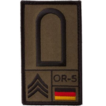 Café Viereck Rank Patch Stabsunteroffizier oliv