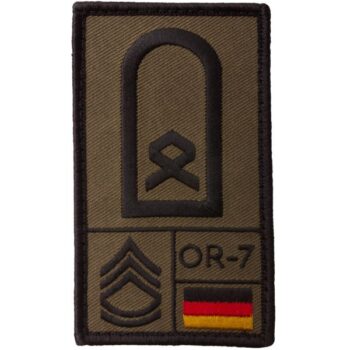 Café Viereck Rank Patch Hauptfeldwebel oliv