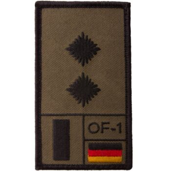 Café Viereck Rank Patch Oberleutnant oliv