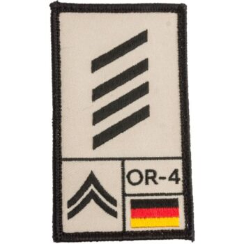 Café Viereck Rank Patch Stabsgefreiter sand