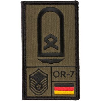 Café Viereck Rank Patch Hauptfeldwebel Luftwaffe oliv