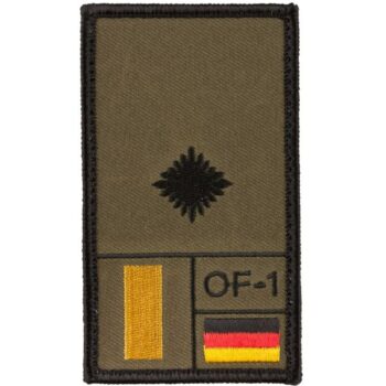 Café Viereck Rank Patch Leutnant oliv