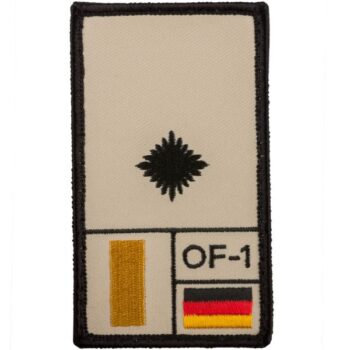 Café Viereck Rank Patch Leutnant sand