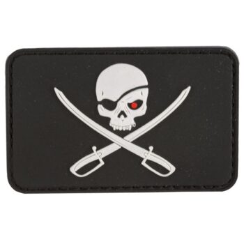 MFH 3D Patch Skull with Swords schwarz