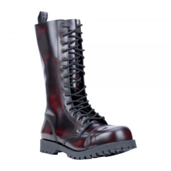 Boots & Braces Stiefel 14-Loch Rub Off burgundy