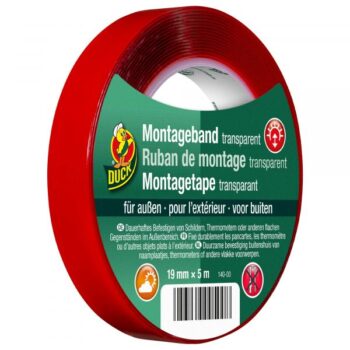 Duck Tape Montageband Außen 19 mm x 5 m transparent