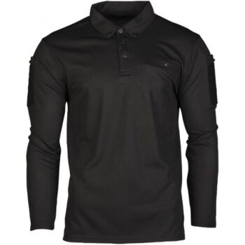 Mil-Tec Poloshirt Tactical Quickdry 1/1 Arm schwarz