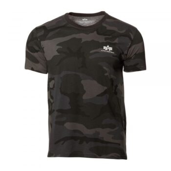 Alpha Industries T-Shirt Basic Small Logo black camo