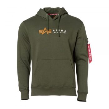 Alpha Industries Pullover Alpha Label Hoodie dark olive