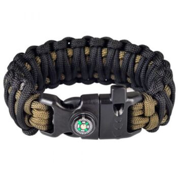 EDCX Feuerstarter Survival Armband Double Cobra schwarz