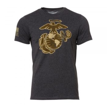 7.62 Design T-Shirt USMC EGA Distressed heather black