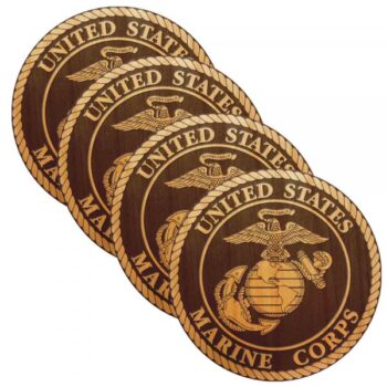 7.62 Design Holzuntersetzer USMC Wood Coaster 4er Set