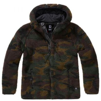 Brandit Jacke Teddyfleecejacket Hood woodland Frauen