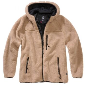 Brandit Jacke Teddyfleecejacket Hood camel Frauen