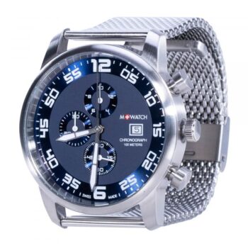 M+WATCH Armbanduhr Mondaine Aero 45 silberfarben