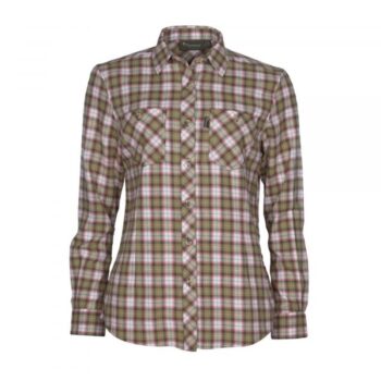 Pinewood Flanellbluse Felicia grün weiß Frauen