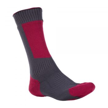 Sealskinz Socken Waterproof Cold Weather Mid grau rot weiß