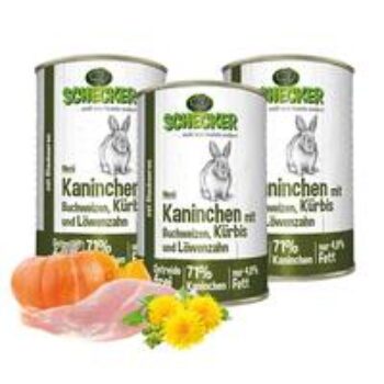 Schecker Hundemenü - Kaninchen mit Buchweizen