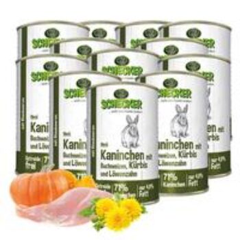 Schecker Hundemenü - Kaninchen mit Buchweizen