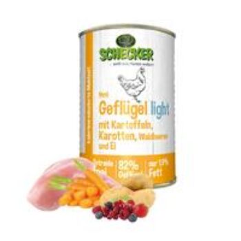 Schecker Hundemenü - Geflügel light mit Kartoffeln