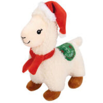 Lama mit Weihnachtsmütze