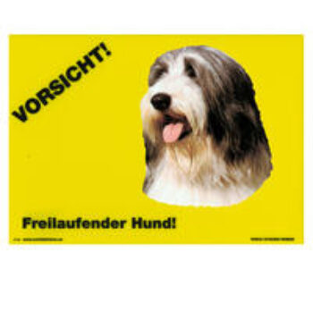 Warnschild "Vorsicht freilaufender Hund"