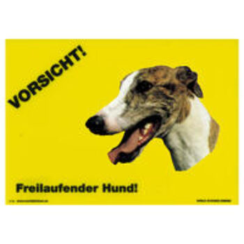 Warnschild "Vorsicht freilaufender Hund"