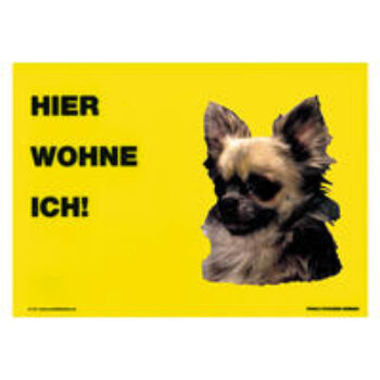 Warnschild "Hier wohne ich"