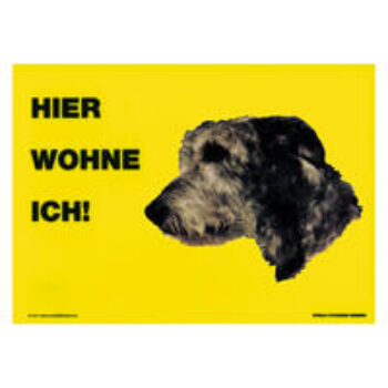 Warnschild "Hier wohne ich"