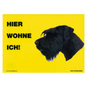 Warnschild "Hier wohne ich"