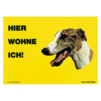 Warnschild "Hier wohne ich"