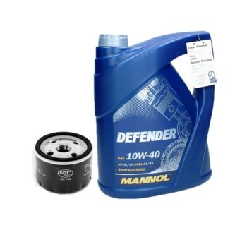 Ölwechselset mit Mannol Defender 10W40 5L Opel Arena Renault Megane