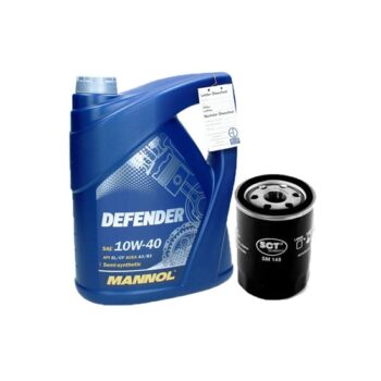 Ölfilter mit Mannol Defender 10W-40 5L Nissan Micra