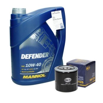 Inspektionspaket mit 5L Mannol Defender 10W40 Hyundai i30 Kia Sorento