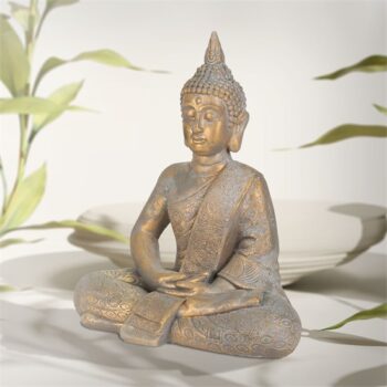 Buddha Figur 40x24x48 cm bronze aus Kunststein