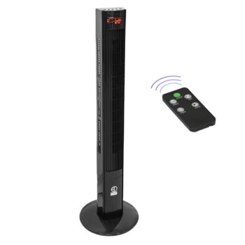 Standventilator mit LED Display und Fernbedienung 45W 116 cm Schwarz