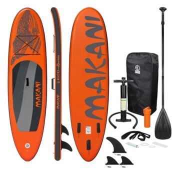 Aufblasbares Stand Up Paddle Board Makani 320x82x15 cm Orange aus PVC