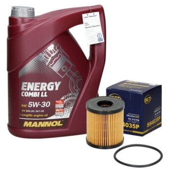 Inspektionspaket mit 5L Mannol Energy 5W-30 Ford Transit Citroen Jumper