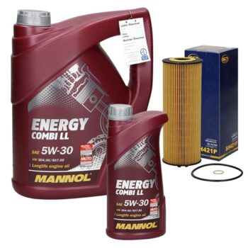 Ölwechselset mit Mannol Energy Combi LL 5W-30 6L