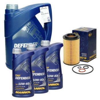 Inspektionspaket mit 8L Mannol Defender 10W-40 BMW 3er (E46) Mercedes-Benz C-Klasse (W204)