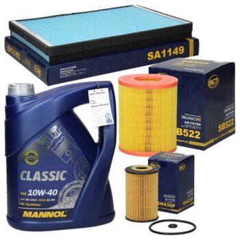 Inspektionspaket mit 5L Mannol Classic 10W-40 Mercedes Benz A-Klasse (W168)