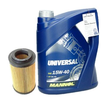 Inspektionspaket mit 5L Mannol Universal 15W40 BMW 3er (E46) Opel Vectra C