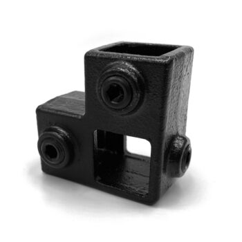 Eckstück durchlaufender Ständer - 25 mm - Typ 20S-25-B (schwarz)