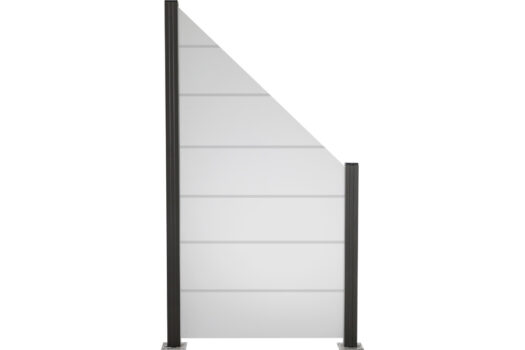 Glas-Sichtschutz Glaszaun Satinato Streifen Dekor 82 Höhe 180 /120 cm